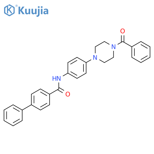N-[4-(4-benzoylpiperazin-1-yl)phenyl]-4-phenylbenzamide structure