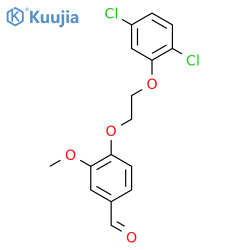 4-[2-(2,5-Dichlorophenoxy)ethoxy]-3-methoxybenzaldehyde structure