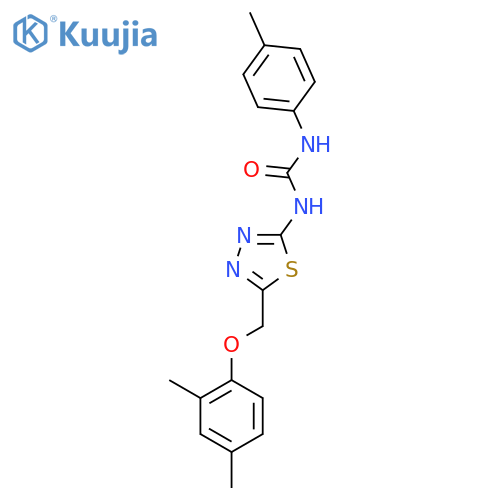 1-{5-[(2,4-Dimethylphenoxy)methyl]-1,3,4-thiadiazol-2-yl}-3-(4-methylphenyl)urea structure