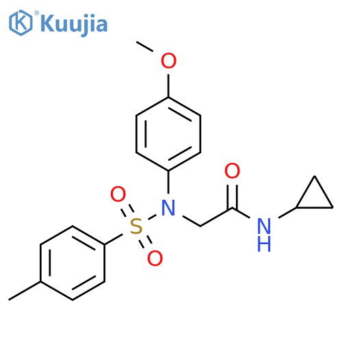 Acetamide, N-cyclopropyl-2-[(4-methoxyphenyl)[(4-methylphenyl)sulfonyl]amino]- structure