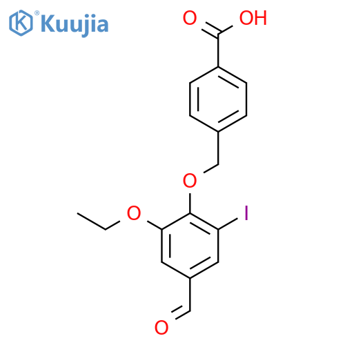 4-(2-Ethoxy-4-formyl-6-iodo-phenoxymethyl)-benzoic acid structure