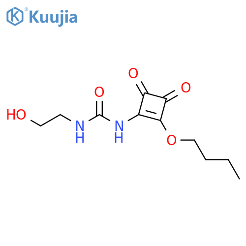 Urea, N-(2-butoxy-3,4-dioxo-1-cyclobuten-1-yl)-N'-(2-hydroxyethyl)- structure