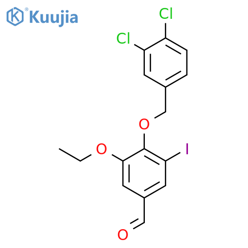 4-(3,4-Dichloro-benzyloxy)-3-ethoxy-5-iodo-benzaldehyde structure