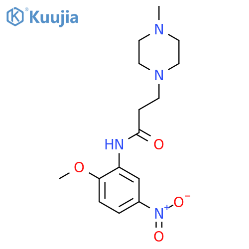 N-(2-methoxy-5-nitrophenyl)-3-(4-methyl-1-piperazinyl)propanamide structure