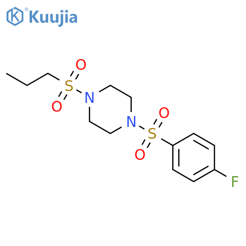 1-[(4-fluorophenyl)sulfonyl]-4-(propylsulfonyl)piperazine structure