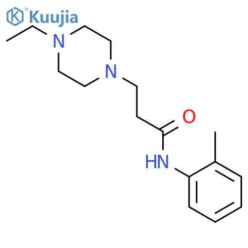 3-(4-ethyl-1-piperazinyl)-N-(2-methylphenyl)propanamide structure