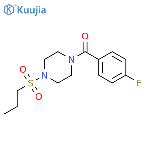 (4-fluorophenyl)[4-(propylsulfonyl)piperazin-1-yl]methanone structure