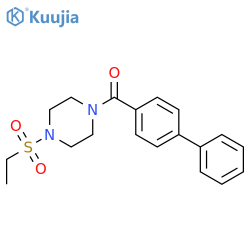1-(1,1'-biphenyl-4-ylcarbonyl)-4-(ethylsulfonyl)piperazine structure