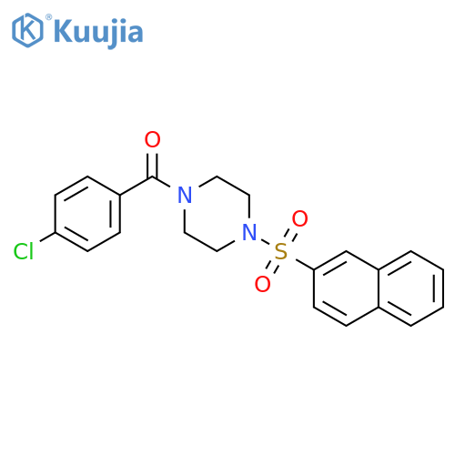 (4-chlorophenyl)[4-(naphthalen-2-ylsulfonyl)piperazin-1-yl]methanone structure