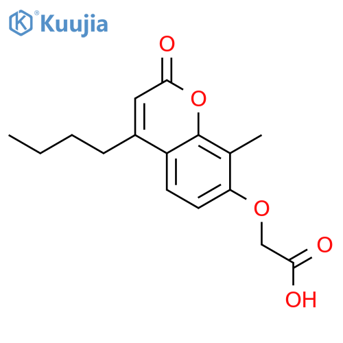 (4-Butyl-8-methyl-2-oxo-2H-chromen-7-yl)oxy-acetic Acid structure