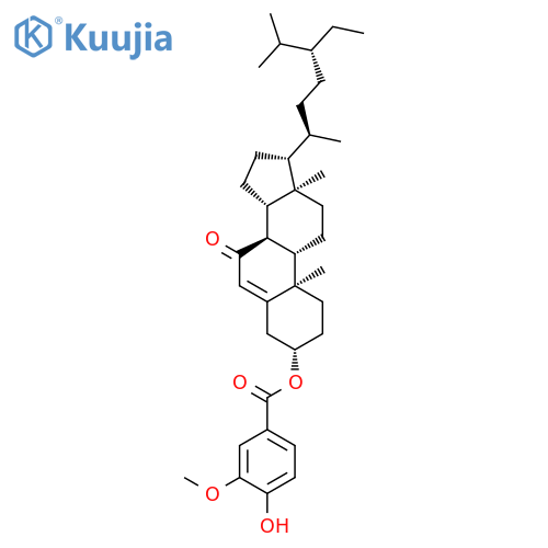 Stigmast-5-en-7-one, 3-[(4-hydroxy-3-methoxybenzoyl)oxy]-, (3b)- structure