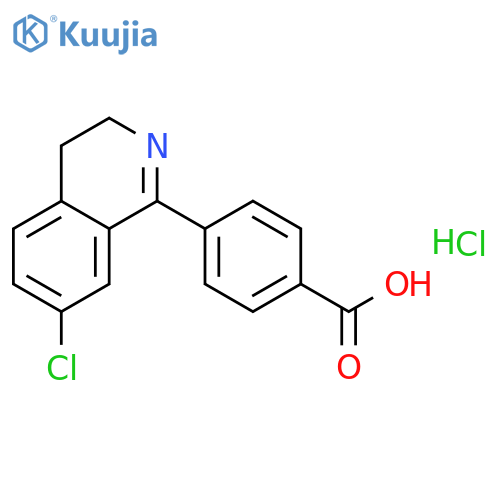 Benzoic acid, 4-(7-chloro-3,4-dihydro-1-isoquinolinyl)-, hydrochloride structure