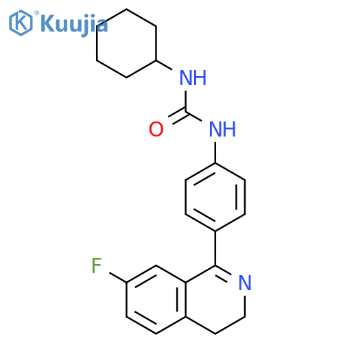 UREA, N-CYCLOHEXYL-N'-[4-(7-FLUORO-3,4-DIHYDRO-1-ISOQUINOLINYL)PHENYL]- structure