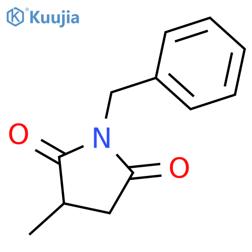 2,5-Pyrrolidinedione, 3-methyl-1-(phenylmethyl)- structure