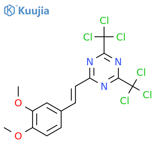 2-(3,4-Dimethoxystyryl)-4,6-bis(trichloromethyl)-1,3,5-triazine structure