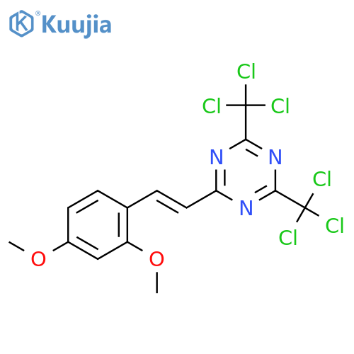 2-(2,4-dimethoxystyryl)-4,6-bis(trichloromethyl)-1,3,5-triazine structure