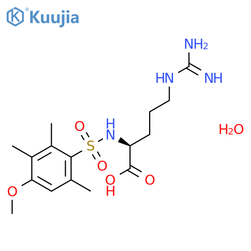 L-ARGININE, N2-[(4-METHOXY-2,3,6-TRIMETHYLPHENYL)SULFONYL]-, MONOHYDRATE structure