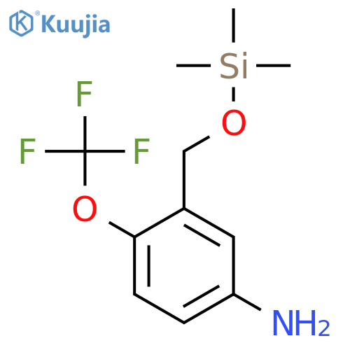 BENZENAMINE, 4-(TRIFLUOROMETHOXY)-3-[[(TRIMETHYLSILYL)OXY]METHYL]- structure