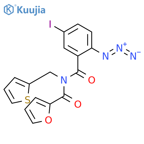 2-Furancarboxamide, N-(2-azido-5-iodobenzoyl)-N-(2-thienylmethyl)- structure