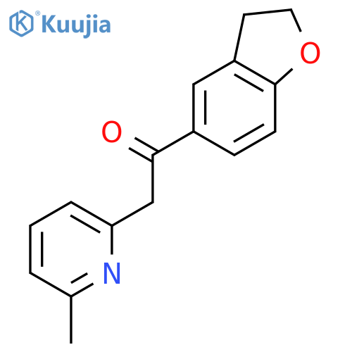 Ethanone, 1-(2,3-dihydro-5-benzofuranyl)-2-(6-methyl-2-pyridinyl)- structure