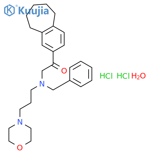 Ethanone, 2-((3-(4-morpholinyl)propyl)(phenylmethyl)amino)-1-(6,7,8,9-tetrahydro-5H-benzocyclohepten-2-yl)-, hydrochloride, hydrate (1:2:1) structure