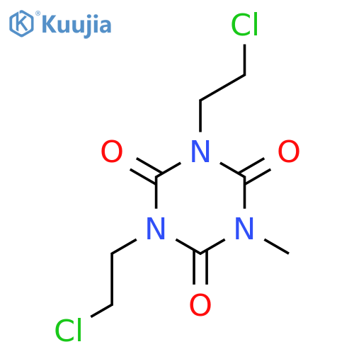 1,3,5-TRIAZINE-2,4,6(1H,3H,5H)-TRIONE, 1,3-BIS(2-CHLOROETHYL)-5-METHYL- structure