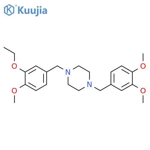 1-(3,4-Dimethoxy-benzyl)-4-(3-ethoxy-4-methoxy-benzyl)-piperazine structure