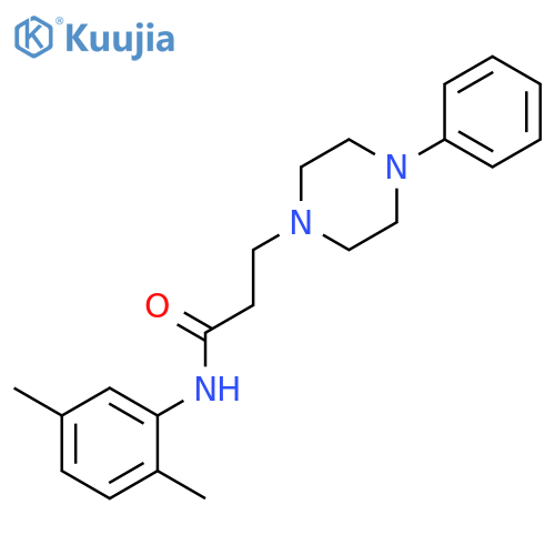N-(2,5-Dimethyl-phenyl)-3-(4-phenyl-piperazin-1-yl)-propionamide structure