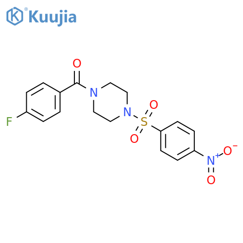 (4-fluorophenyl){4-[(4-nitrophenyl)sulfonyl]piperazin-1-yl}methanone structure