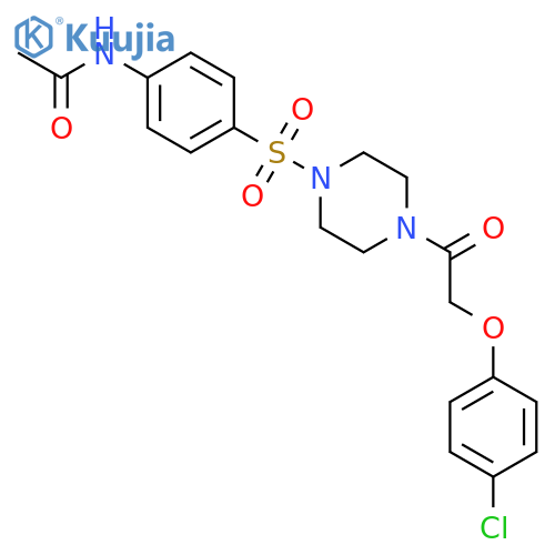 <br>N-(4-{4-[2-(4-Chloro-phenoxy)-acetyl]-piperazine-1-sulfonyl}-phenyl)-acetam ide structure