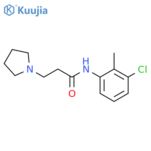 N-(3-chloro-2-methylphenyl)-3-(pyrrolidin-1-yl)propanamide structure
