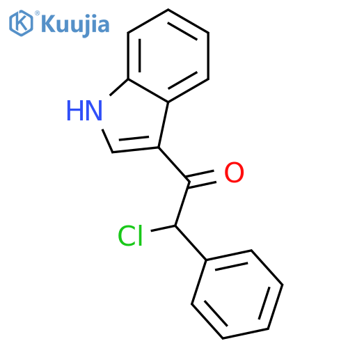 2-Chloro-1-(1H-indol-3-yl)-2-phenylethan-1-one structure