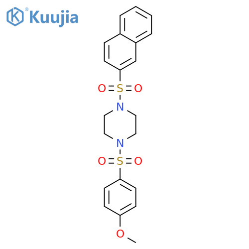 1-(4-Methoxy-benzenesulfonyl)-4-(naphthalene-2-sulfonyl)-piperazine structure