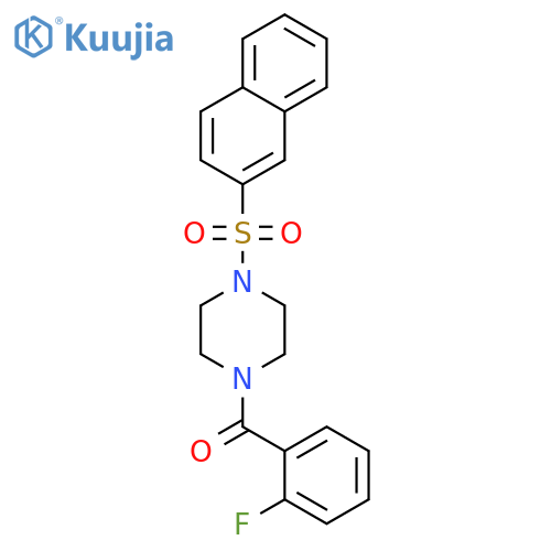 (2-fluorophenyl)[4-(naphthalen-2-ylsulfonyl)piperazin-1-yl]methanone structure