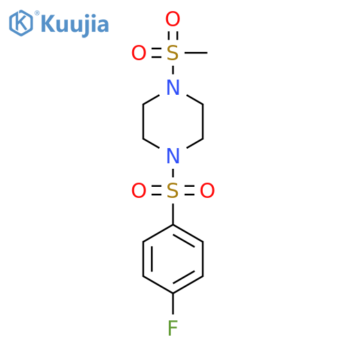 1-[(4-fluorophenyl)sulfonyl]-4-(methylsulfonyl)piperazine structure