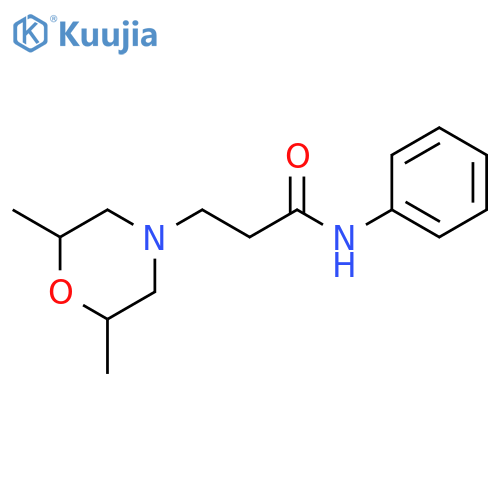 4-Morpholinepropanamide, 2,6-dimethyl-N-phenyl- structure