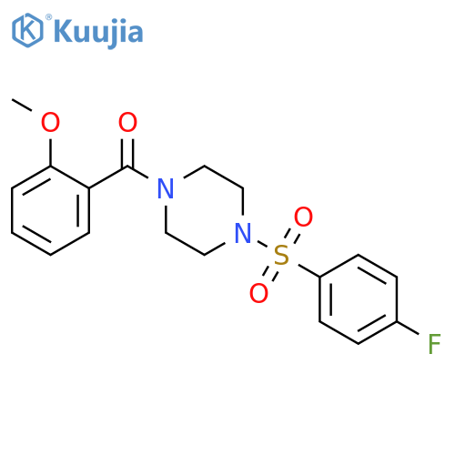 1-[(4-fluorophenyl)sulfonyl]-4-(2-methoxybenzoyl)piperazine structure