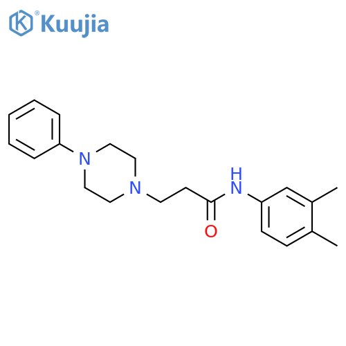 N-(3,4-Dimethyl-phenyl)-3-(4-phenyl-piperazin-1-yl)-propionamide structure