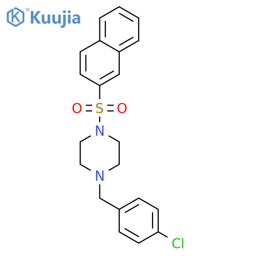 1-(4-chlorobenzyl)-4-(2-naphthylsulfonyl)piperazine structure
