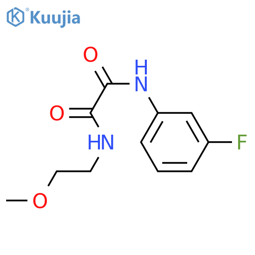 N'-(3-fluorophenyl)-N-(2-methoxyethyl)ethanediamide structure