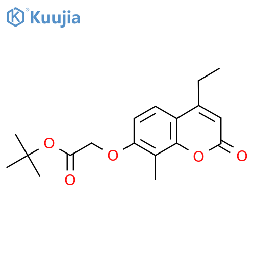 tert-butyl 2-(4-ethyl-8-methyl-2-oxo-2H-chromen-7-yl)oxyacetate structure