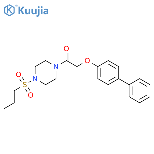 2-(Biphenyl-4-yloxy)-1-[4-(propane-1-sulfonyl)-piperazin-1-yl]-ethanone structure