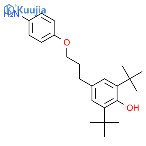 Phenol, 4-[3-(4-aminophenoxy)propyl]-2,6-bis(1,1-dimethylethyl)- structure
