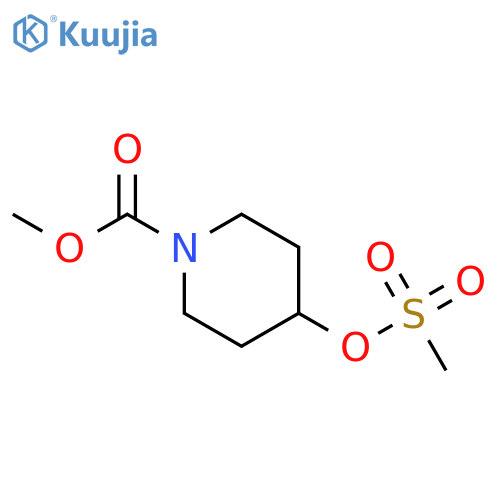 1-Piperidinecarboxylic acid, 4-[(methylsulfonyl)oxy]-, methyl ester structure