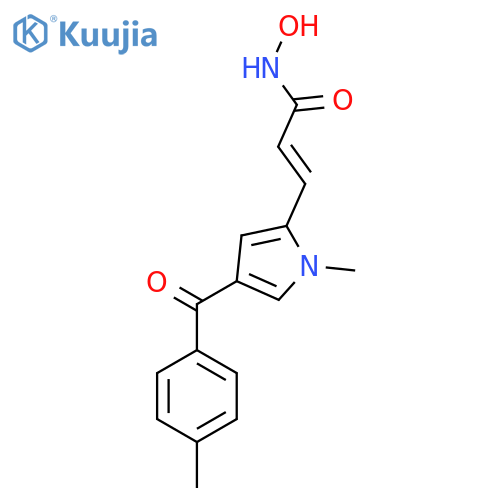 N-Hydroxy-3-[1-methyl-4-(4-methyl-benzoyl)-1H-pyrrol-2-yl]-acrylamide structure