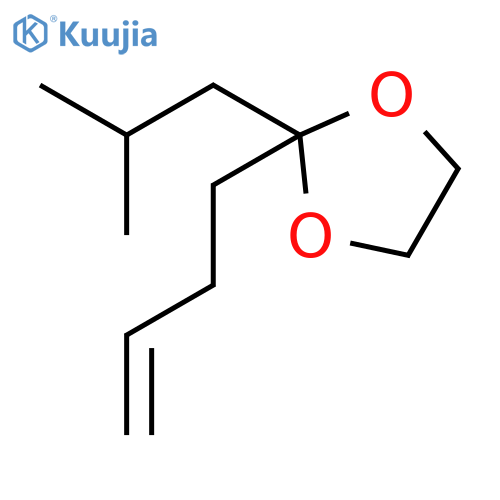 1,3-DIOXOLANE, 2-(3-BUTENYL)-2-(2-METHYLPROPYL)- structure