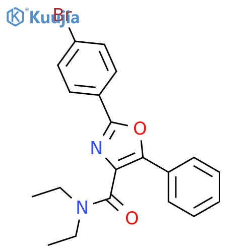 4-OXAZOLECARBOXAMIDE, 2-(4-BROMOPHENYL)-N,N-DIETHYL-5-PHENYL- structure