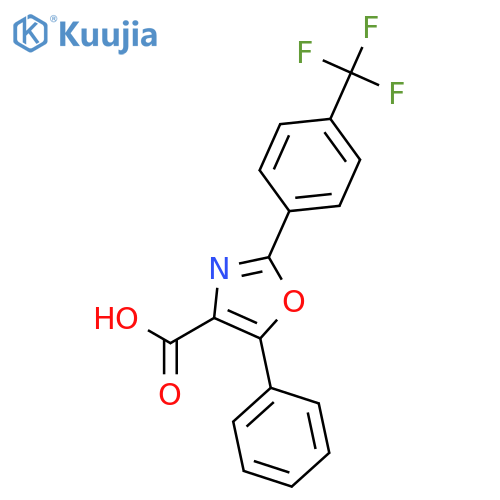 4-OXAZOLECARBOXYLIC ACID, 5-PHENYL-2-[4-(TRIFLUOROMETHYL)PHENYL]- structure
