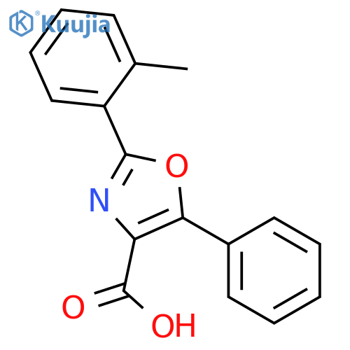 4-OXAZOLECARBOXYLIC ACID, 2-(2-METHYLPHENYL)-5-PHENYL- structure