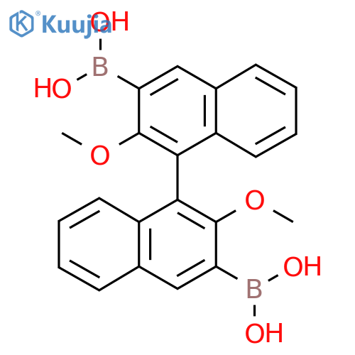 (R)-(2,2'-Dimethoxy-[1,1'-binaphthalene]-3,3'-diyl)diboronic acid structure